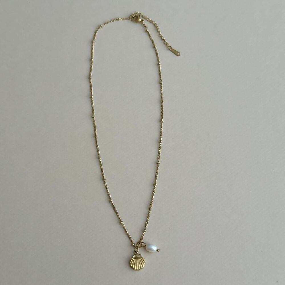 pearl shell necklace D57 - Picture 4 of 6